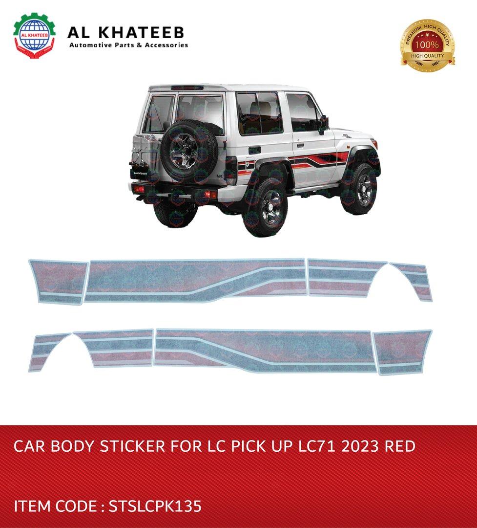 Car Body Sticker for LC Pickup LC71 2023 Red