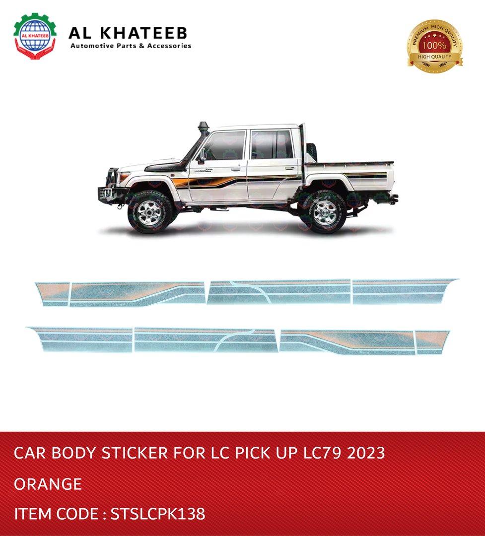 Car Body Sticker for LC Pickup LC79 2023 Orange