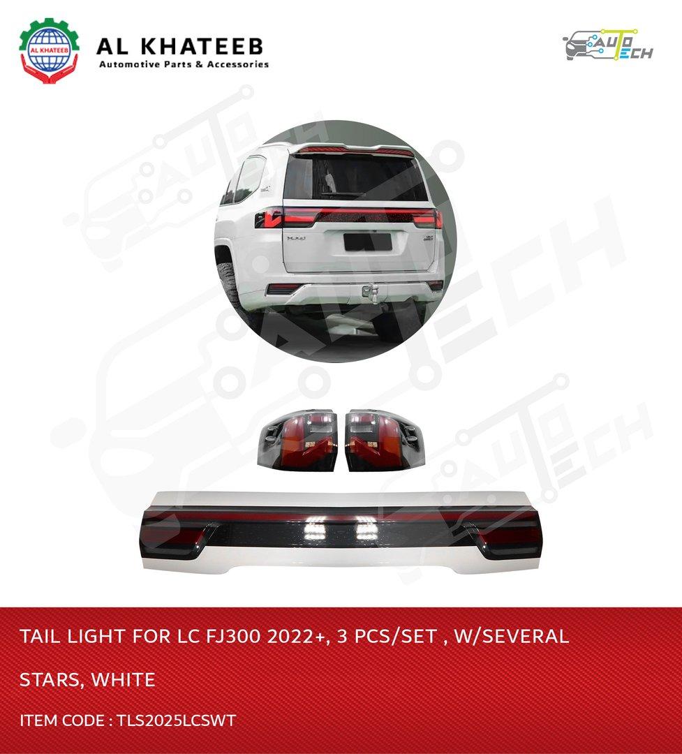 Tail Light for LC FJ300 2022+ 3PCS/SETwith Several Stars White