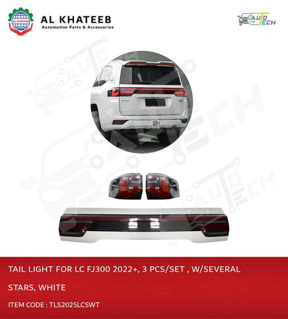 Tail Light for LC FJ300 2022+ 3PCS/SETwith Several Stars White