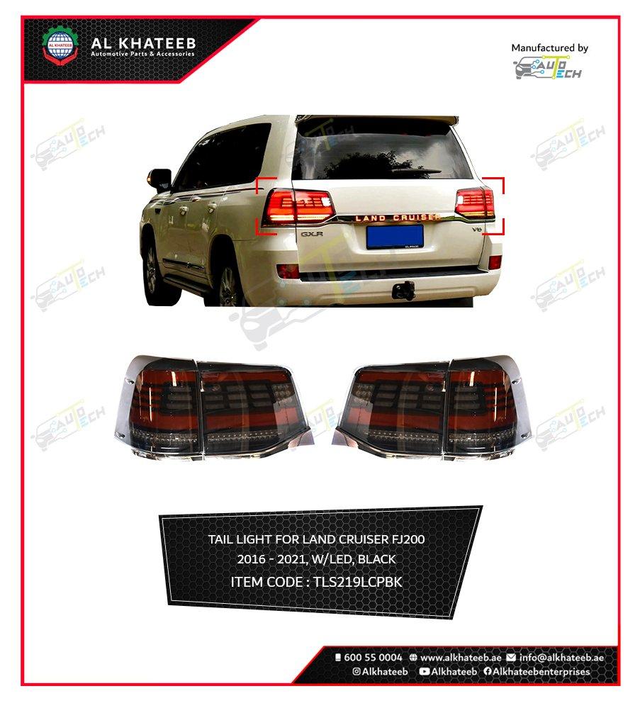 Tail Light for LC 2016 4 Pcs W/Ch Line Black