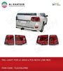 Car Performance Rear Tail Lights Land Cruiser FJ200 2016-2021, 4Pcs/Set Smoked Red With Chrome Line Red