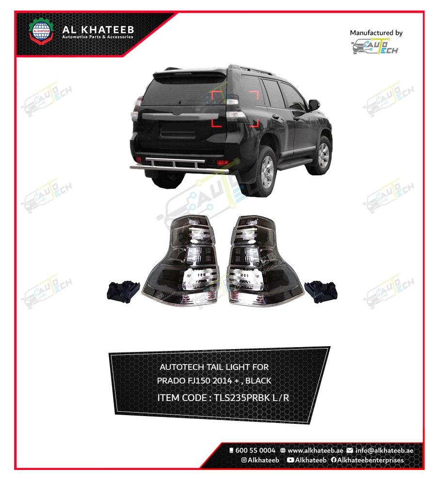 Car Performance Tail Light Smoked Black Prado FJ150 2014-2021, ABS+PC Right Side R-H 1PC