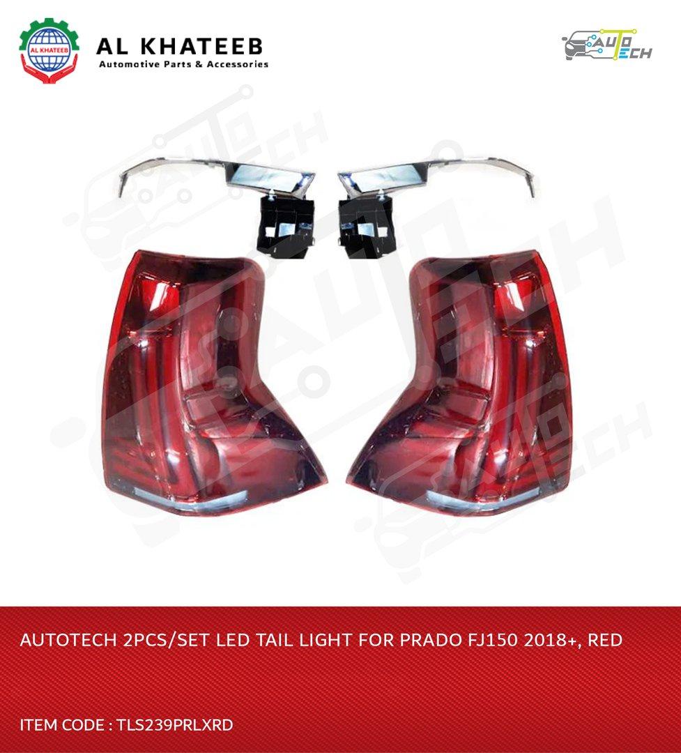 Prado FJ150 AutoTech Tail Light 2018+, Smoked Red 2PCS/SET LED