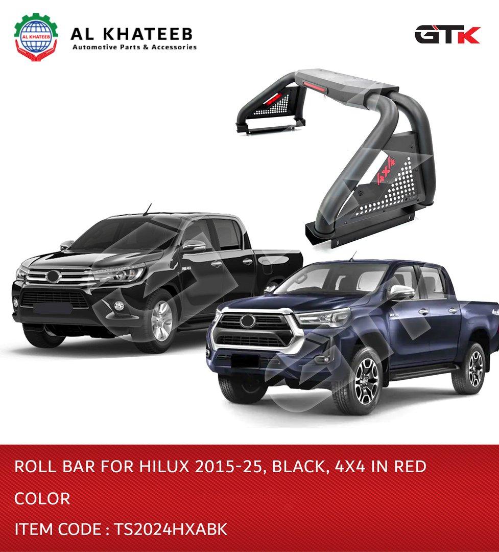 Roll Bar for Hilux 2015-2025 Black 4X4 in Red Color