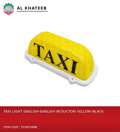 Univeral Taxi Cab Light With Suction Base Yellow
