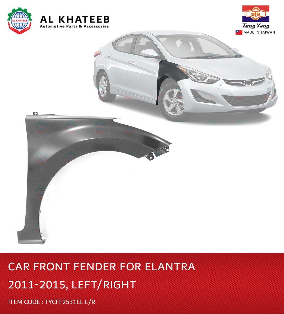Front Left Fender Without Side Lamp Hole For Elantra 2011-2015