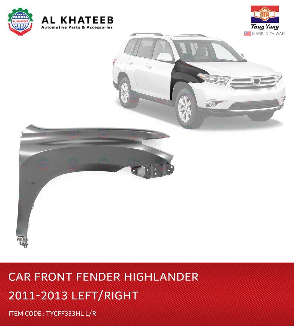 TYG Front Right Fender Without Holes For Highlander 2011-2013