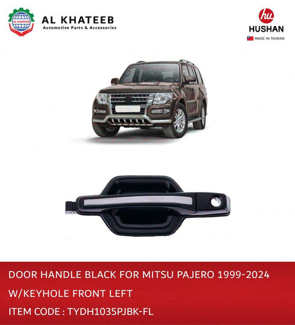 Door Handle Black for Pajero 1999-2024 with Keyhole Front Left