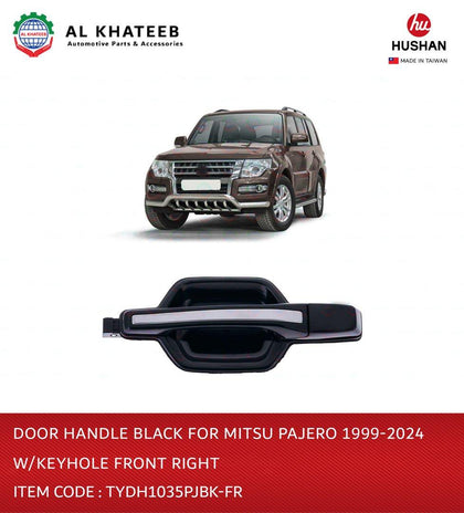 Door Handle Black for Pajero 1999-2024 with Keyholw Front Right