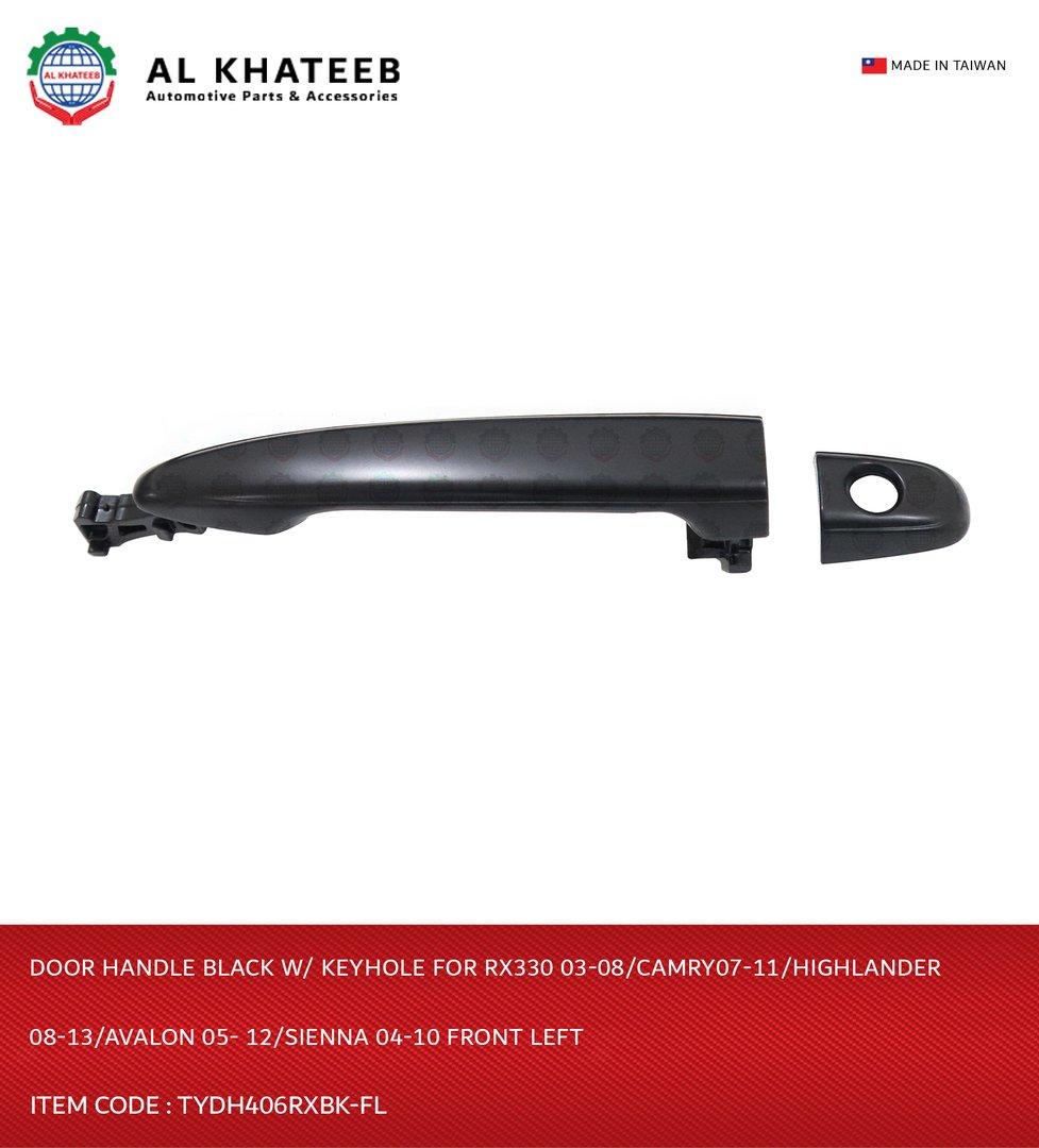 Al Khateb Hushan Car Front Exterior Door Handle Black With Keyhole, 2Pcs Left