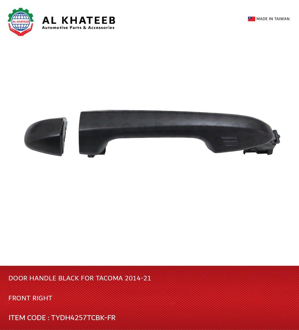 Al Khateb Hushan Car Front Exterior Door Handle Black With Keyhole Tacoma 2014-2021, 2Pcs Right