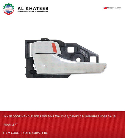 Al Khateb Hushan Car Rear Interior Inner Door Handle Chrome Hilux Revo 2016+ Rav4 2013-2018 Camry 2012-2016 Highlander 2014-2018 - Rear Left