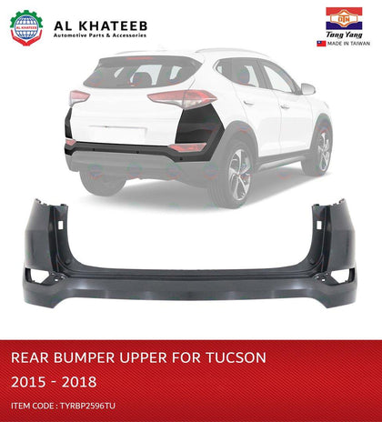 TYG Matt-Black Rear Bumper Without Sensor Hole For Tucson 2015-2018