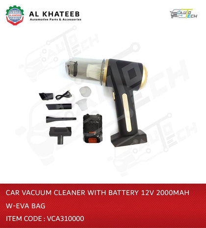 Car Vacuum Cleaner With Battery 12V 2000Mah W-Eva Bag