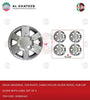 Universal Car 14Inch Nylon Silver Wheel Hub Cap Cover With Logo, Set Of 4