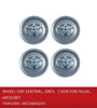 Car Wheel Center Cap With Logo Hilux 7.5Cm, Gray 4Pcs/Set