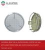 Universal Car Wheel Center Cap Hub With Logo 75Mmx75Mm, ABS Plastic Silver, 4Pcs/Set