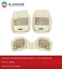 Universal Car Floor Mat Leather Diamond Sewing , 3Pcs, Needling, Beige