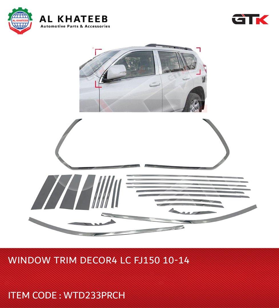 Car Window Molding And Pillar Strip Trim Decoration Prado FJ150 2010-2014 24Pcs/Set, Chrome