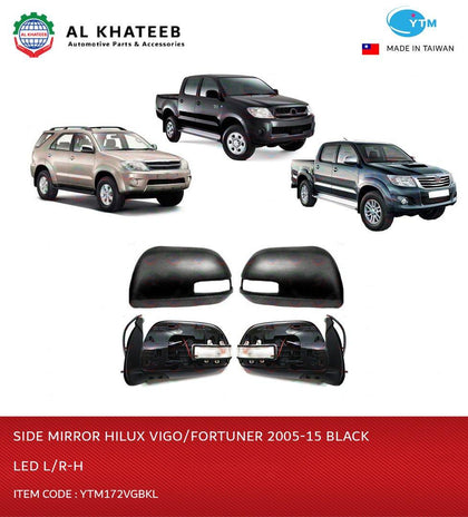 Side Mirror Hilux Vigo/Fortuner 2005-2015 Black LED R-H