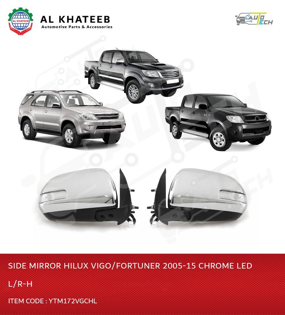 Side Mirror Hilux Vigo/Fortuner 2005-2015 Chrome LED L-H