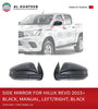 Side Mirror Right Manual Foldable Hilux Revo Fortuner 2015+ Black