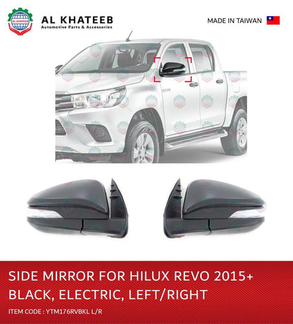 Side Mirror Hilux Revo/fortuner 2015+ Black LED Electric L-H