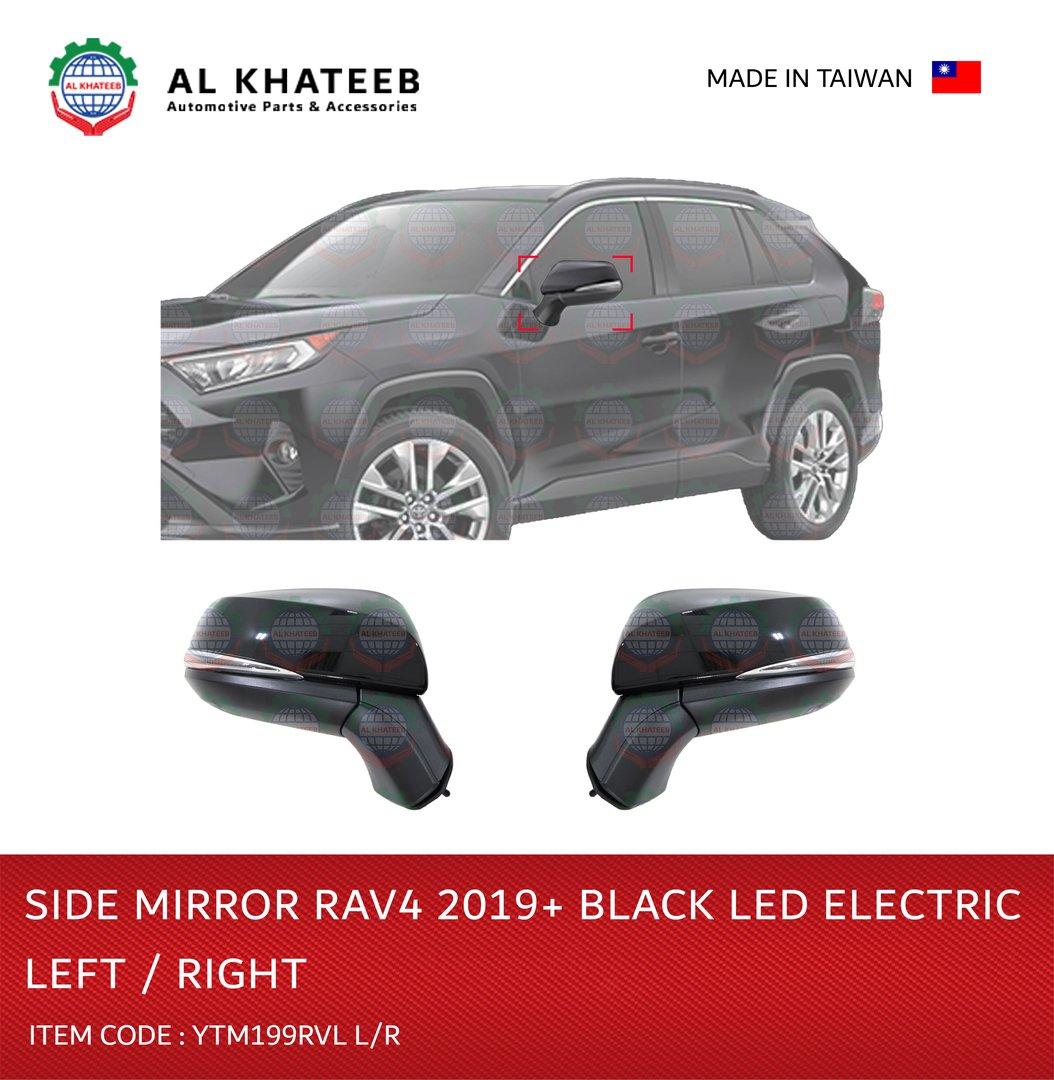 Side Mirror Rav4 2019+ Black LED Electric L-H