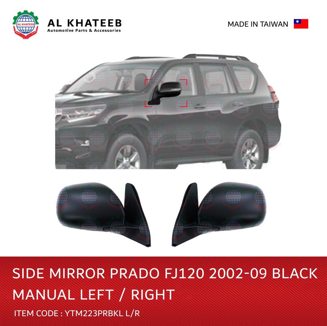 Side Mirror Prado FJ120 2002-09 Black Manual L-H