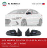 YTM Car Side Mirror Right Electric Automatic Foldable With Led Elantra 2016-2018 R-H, Black