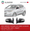 YTM Car Side Mirror Left Electric Automatic Foldable With LED Tucson Ix35 2009-2014 L-H, Black