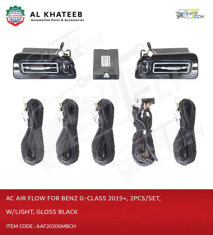 AC AIR FLOW FOR BENZ G-CLASS 2019+,2PCS/SET,W/LIGHT,GLOSS BLACK