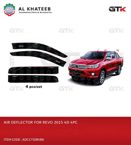 GTK 4Pcs/Set Black Air Deflector For Hilux Revo 2015-2022