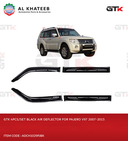 GTK 4Pcs/Set Black Air Deflector For Pajero V97 2007-2015