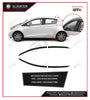 4Pcs/Set Black With Chrome Air Deflector For Vitz 2005-2007