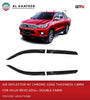 GTK Hilux Air Deflector Window Guard Black With Chrome 4Pcs/Set, Edge Thickness 1.8MM