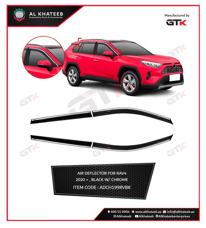 4Pcs/Set Black Air Deflector For Rav4 2020+