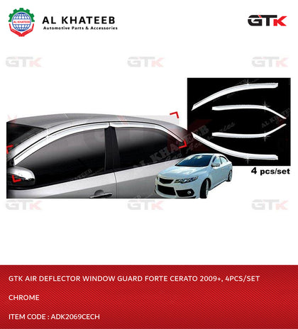 Air Deflector Window Guard Forte Cerato 2009+, 4Pcs/Set Chrome