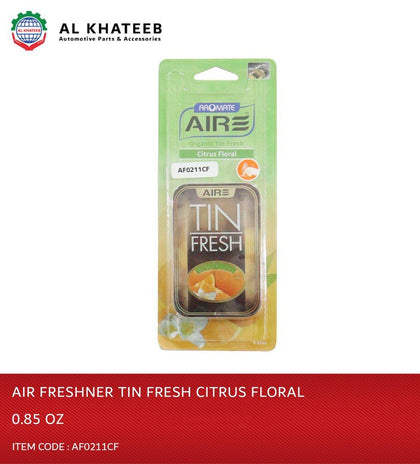 Al Khateeb Aromate Car Air Freshener Organic Tin Fresh, Citrus Floral 0.85Oz