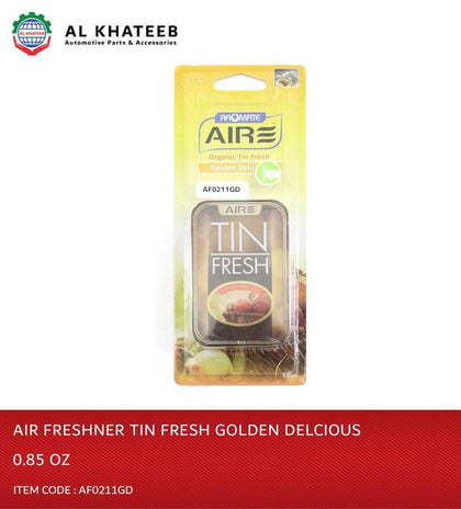 Al Khateeb Aromate Car Air Freshener Organic Tin Fresh, Golden Delicious 0.85Oz