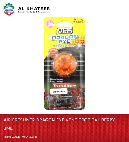 Al Khateeb Air Freshener Dragon Eye Vent Clip Car Perfume 2Ml - Tropical Berry