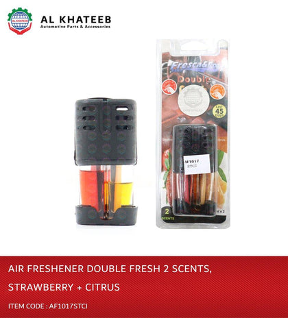 Car AIR FRESHNER Double Fragrance Scents, Strawberry and Citrus