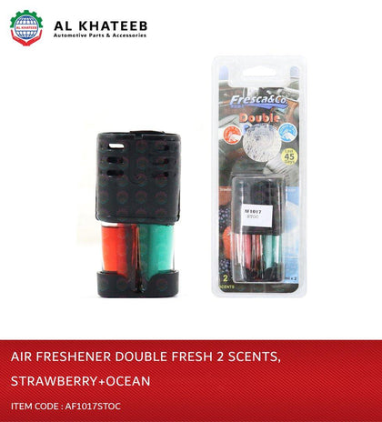 Car AIR FRESHNER Double Fragrance Scents, Strawberry and Ocean