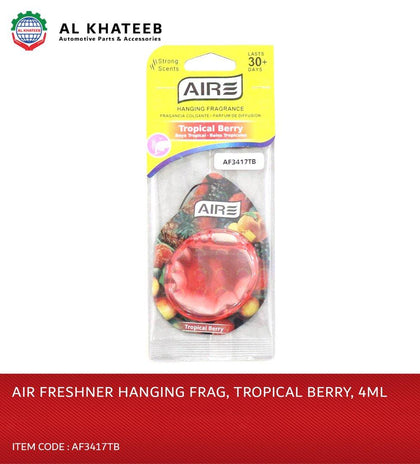 Al Khateeb Aire Car Hanging Fragrance Freshener Tropical Berry, 4Ml