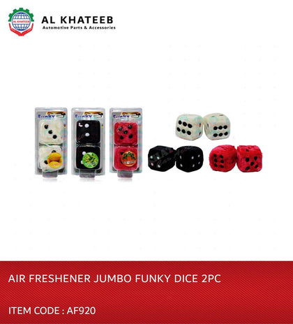 AIR FRESHENER JUMBO FUNKY DICE 2PC