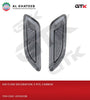 GTK Universal Car Air Flow Decoration Side Vent Mesh Fender, Carbon Fiber 2Pcs