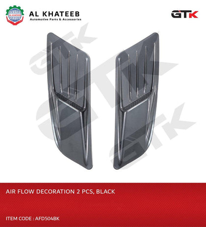 GTK Universal Car Engine Hood Vents Bonnet Vents Air Vent Cover Decoration, Black 2PCS 504