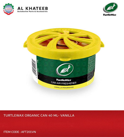 Turtlewax Car and Home Air Freshener Organic Can - Vanilla Fragrance 40Gm