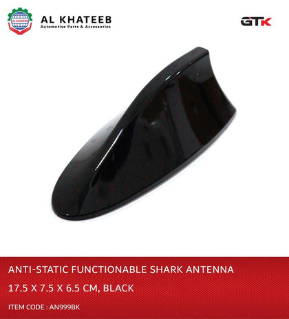 Autotech Universal Car Magnetic Mount Anti-Static Functionable Shark Fin Antenna 17X5X7.5X6.5Cm, Black